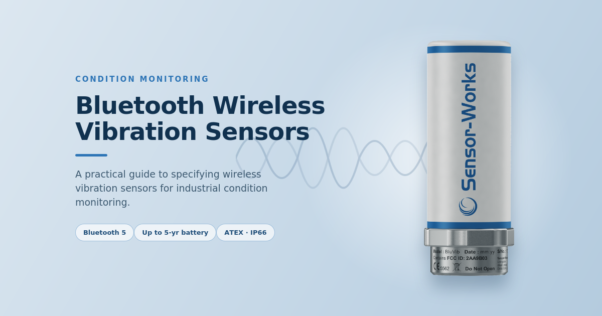 Bluetooth wireless vibration sensor for industrial condition monitoring